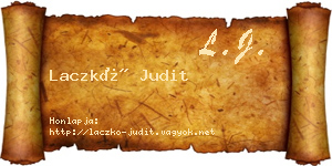 Laczkó Judit névjegykártya